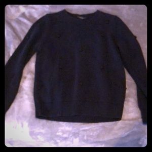 Navy sweat with black accent